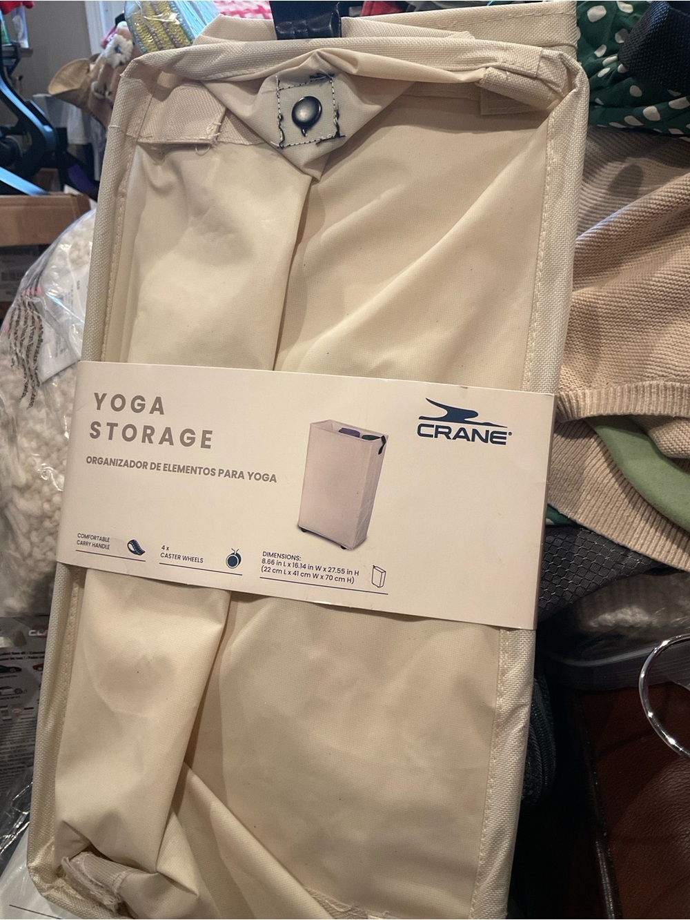 Crane Yoga Storage Organizer Cream